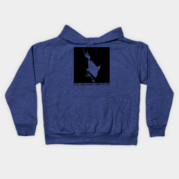 You are always here to me Kids Hoodie by Miranda Nelson